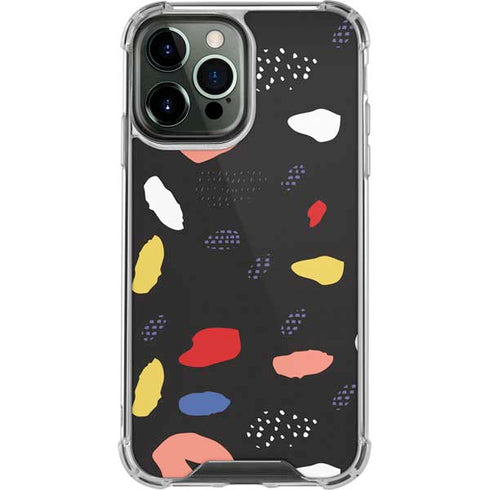 Dark Color Pop iPhone 13 Pro Max Clear Case